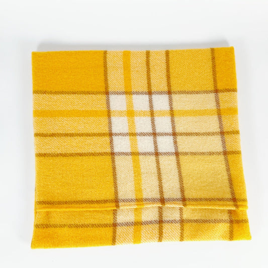 Artearoa - Fantail Cushion Cover - Golden Yellow Check