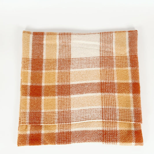 Artearoa - Fantail Cushion Cover - Rust & Cream Check