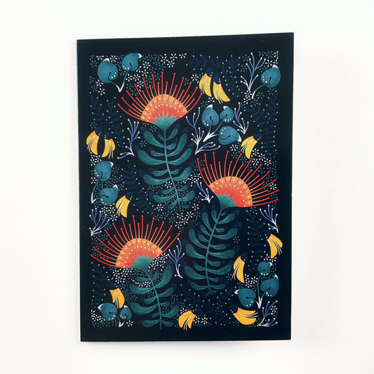 Catherine Marion - Pohutukawa & Kowhai Card