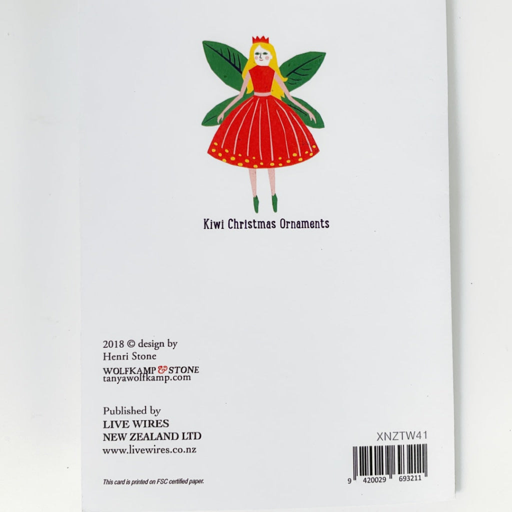 Henri Stone - Greeting Cards - Kiwi Christmas Ornaments