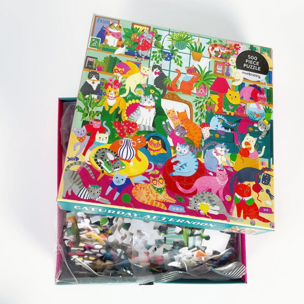 Mudpuppy - Caturday Afternoon 500 Piece Puzzle