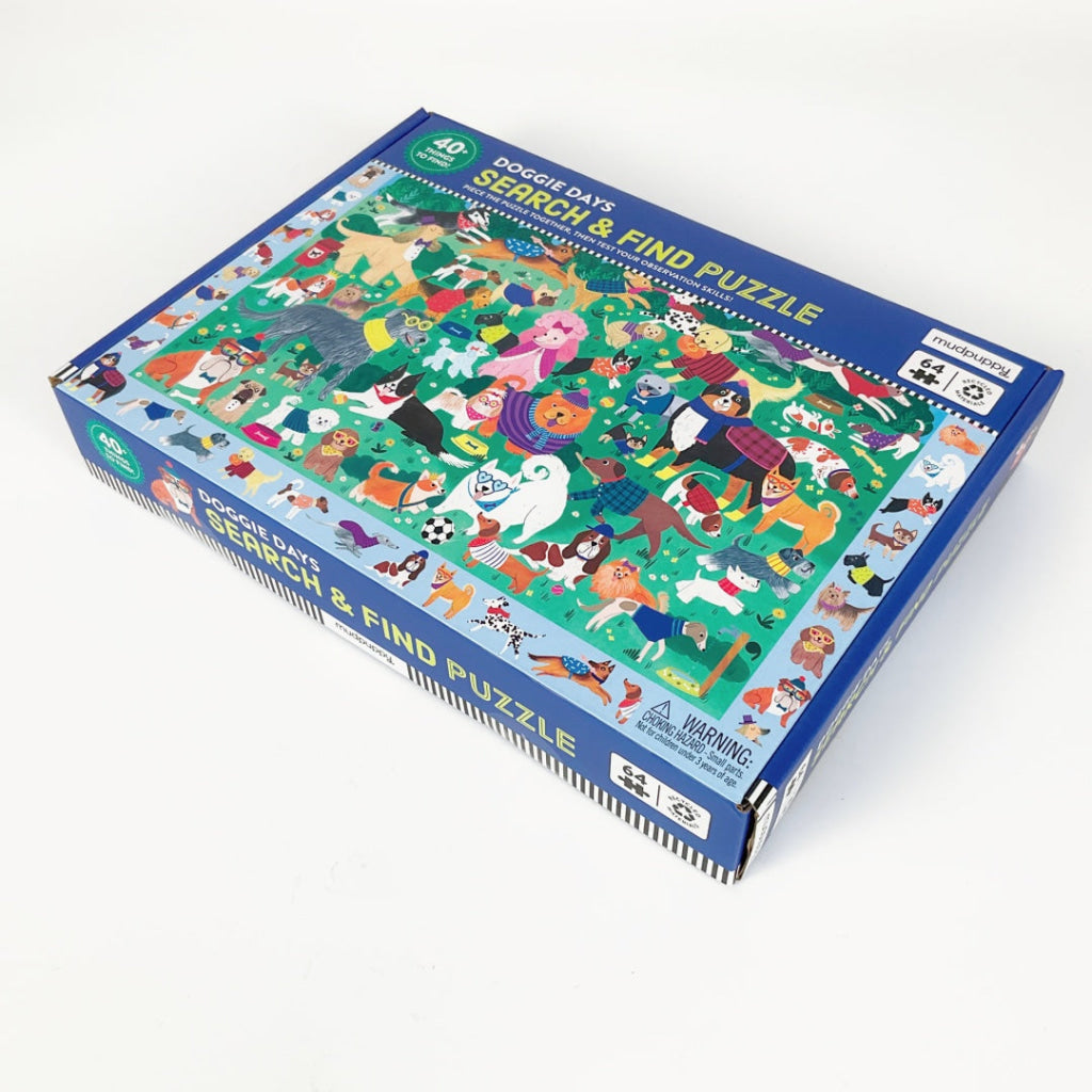 Mudpuppy - Doggie Days Search & Find 64 Piece Puzzle