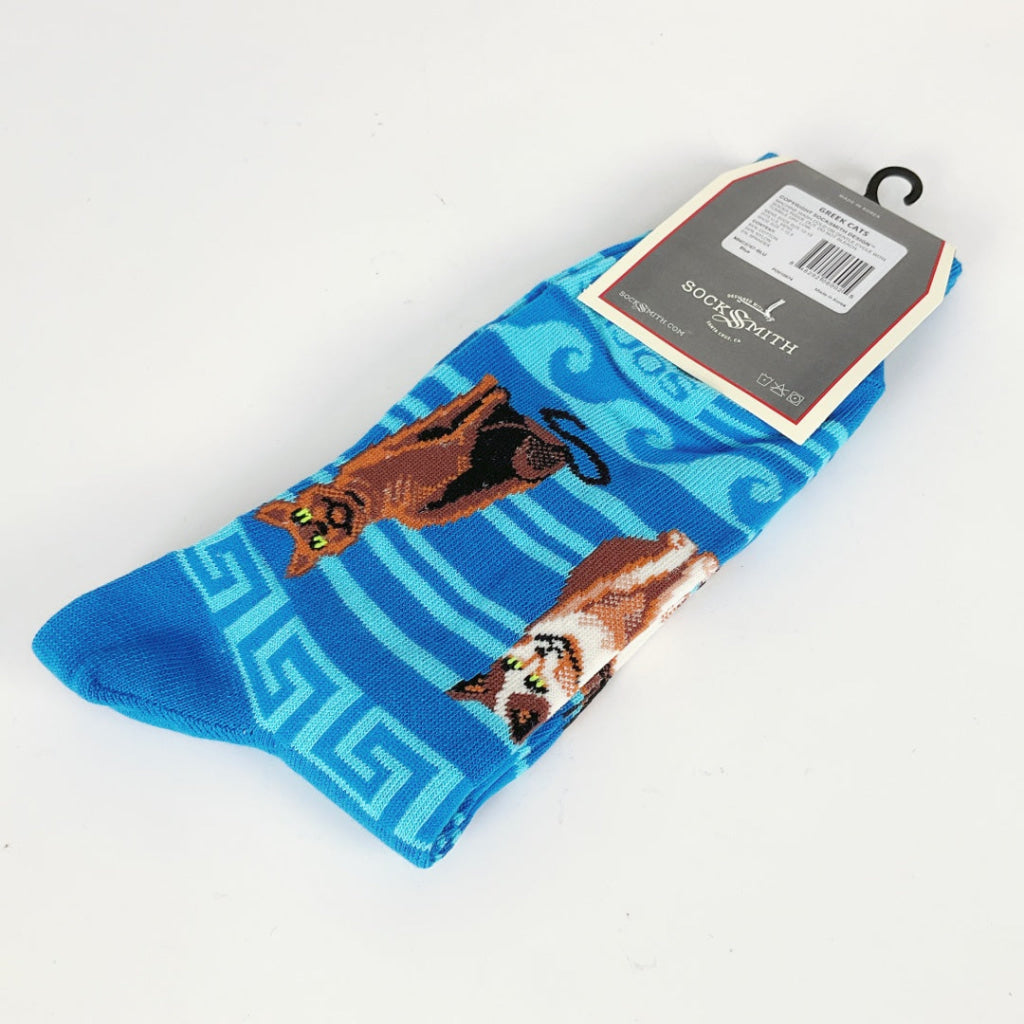 Sock Smith - Men’s Sock Greek Cats - Blue