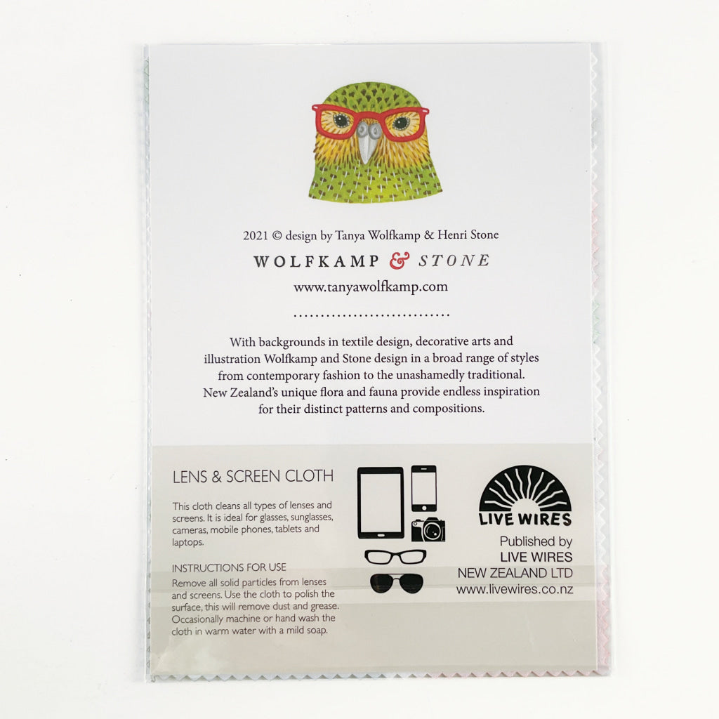 Wolfkamp & Stone - Pohutukawa And Tui Lens Screen Cloth