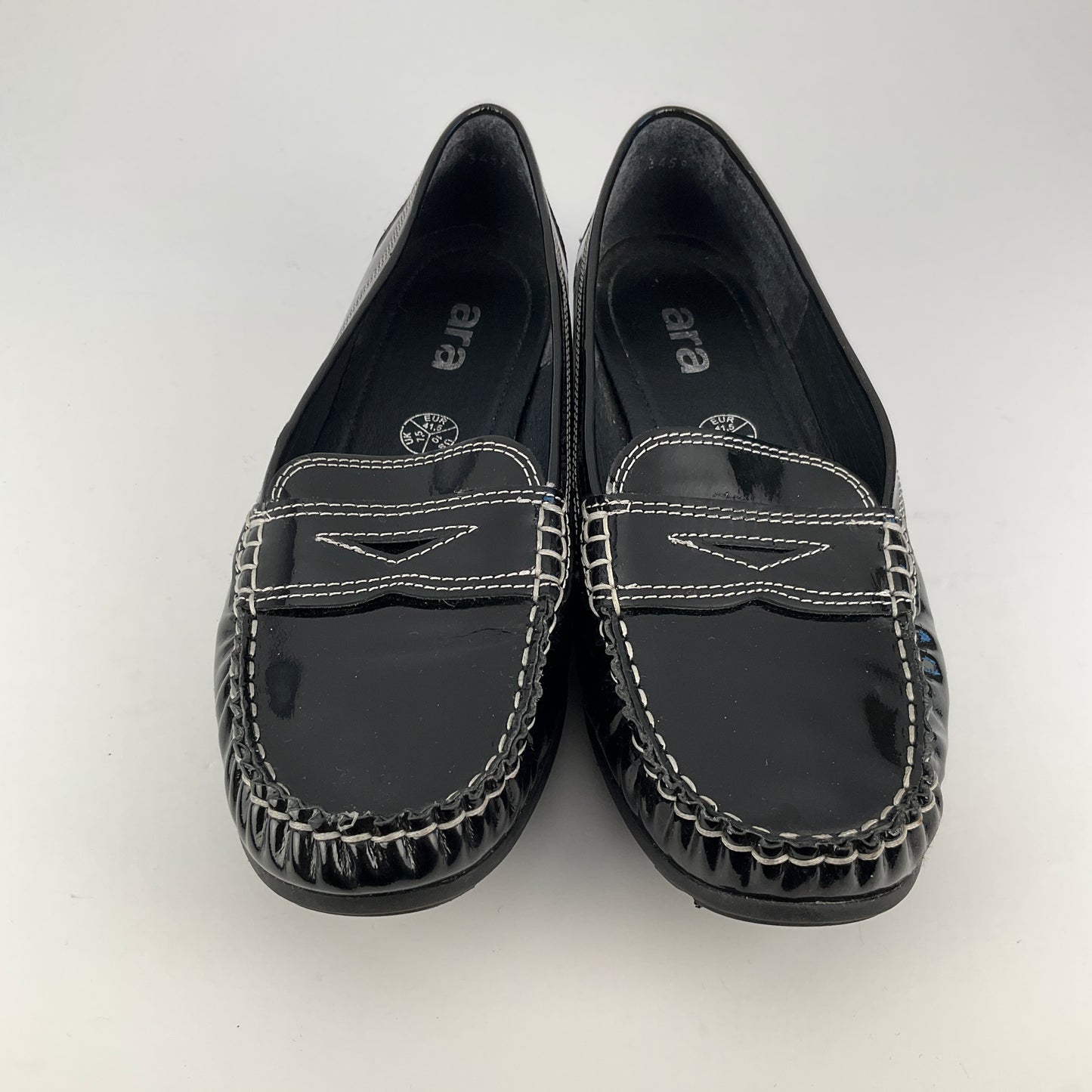 Ara - Black Leather Loafer - Size 41.5