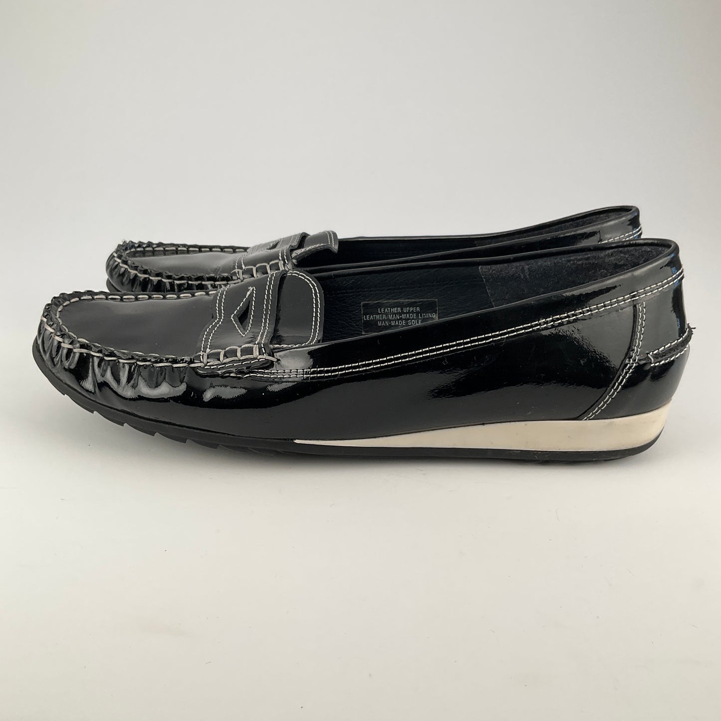 Ara - Black Leather Loafer - Size 41.5