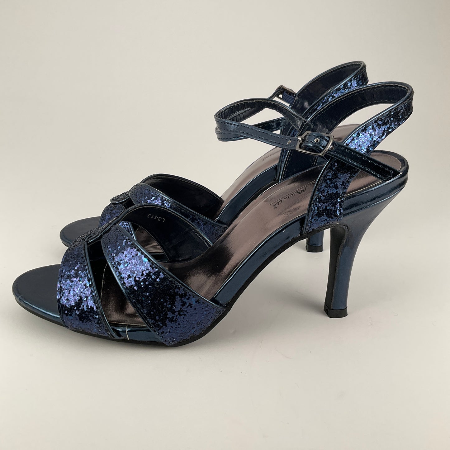 Anne Michelle - Blue Sparkle Heels - Size 6