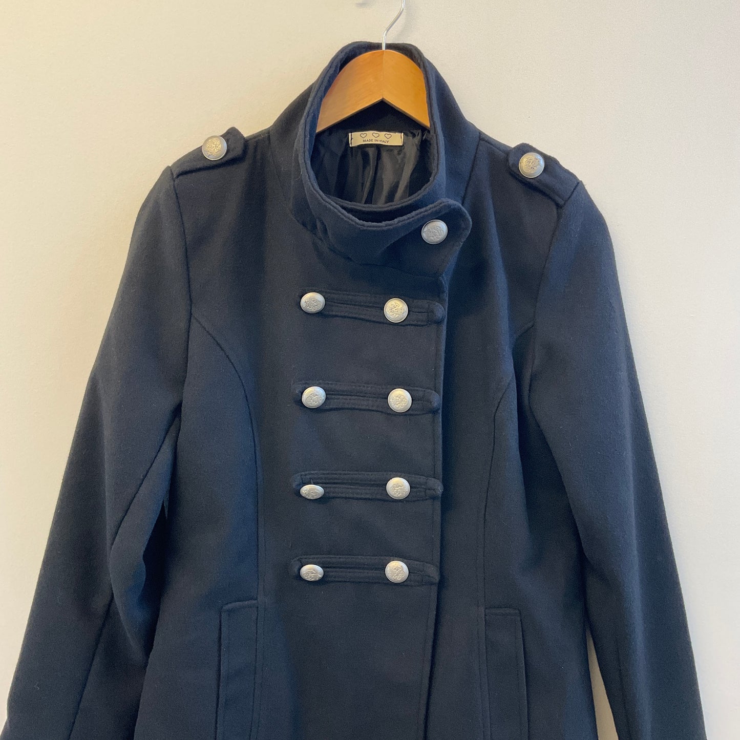 Uniform Style Black Winter Coat