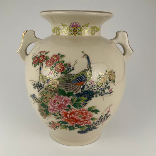 Japanese Peacock Vase