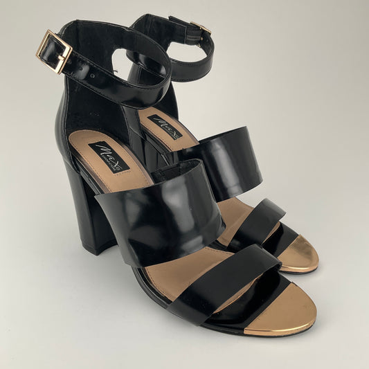 Max - Black & Gold Heels - Size 38