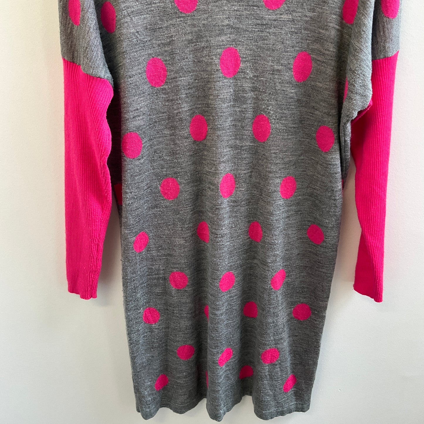 Charlo - Grey & Pink Dot Dress