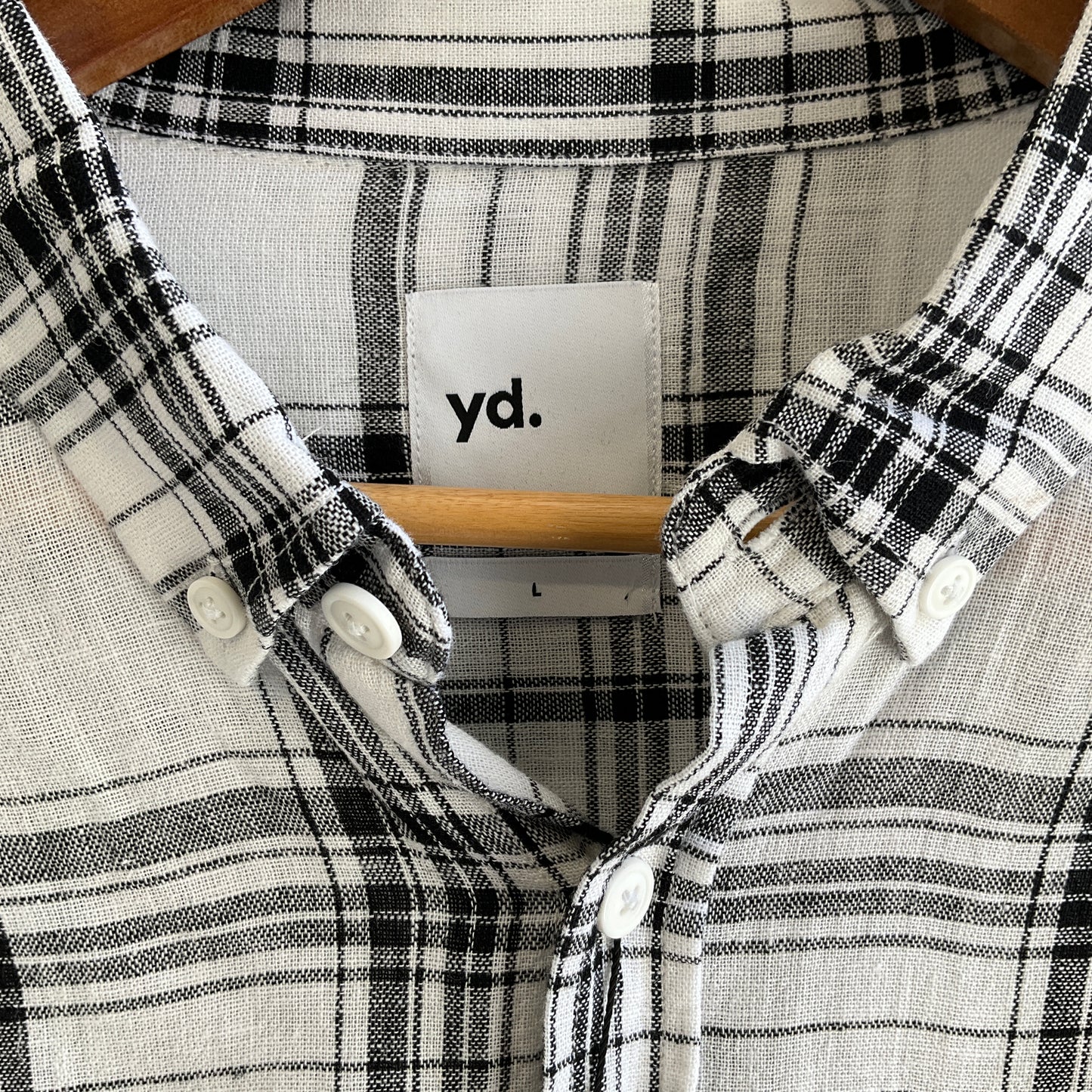 YD - Black & White Linen Shirt