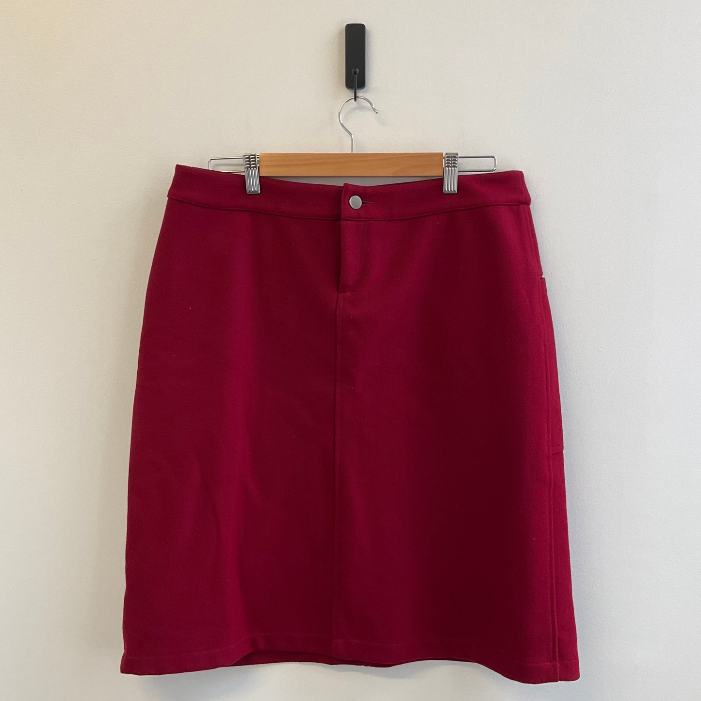 Lennox - Red Wool Skirt