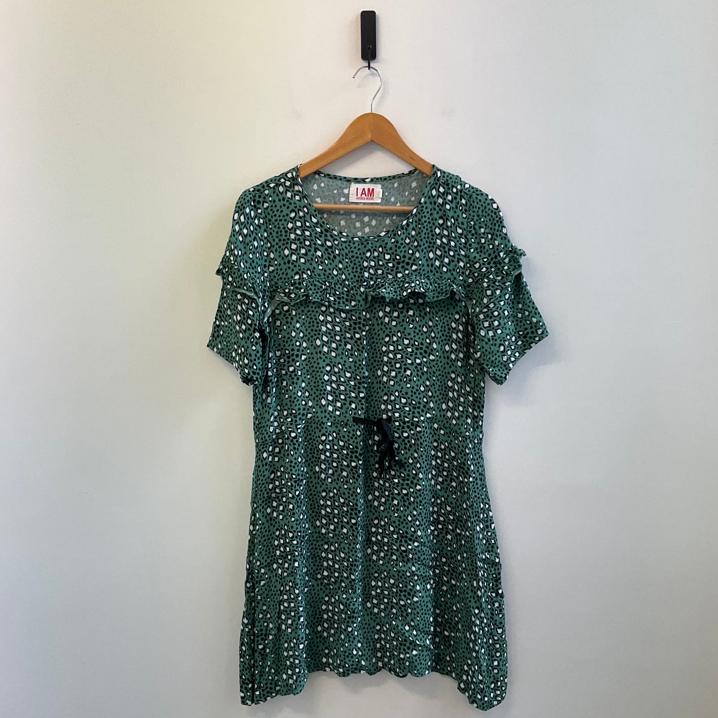 Andrea Moore - Green Animal Print Dress