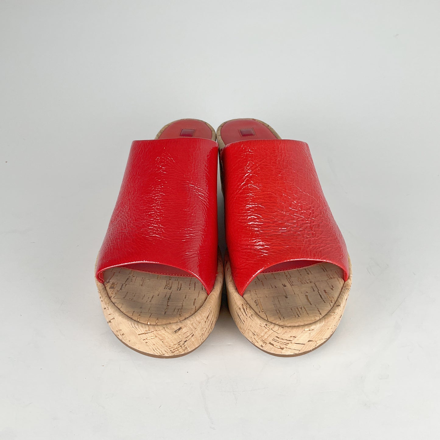 HOGL - Scarlet Red Cork Wedges - Size UK 5