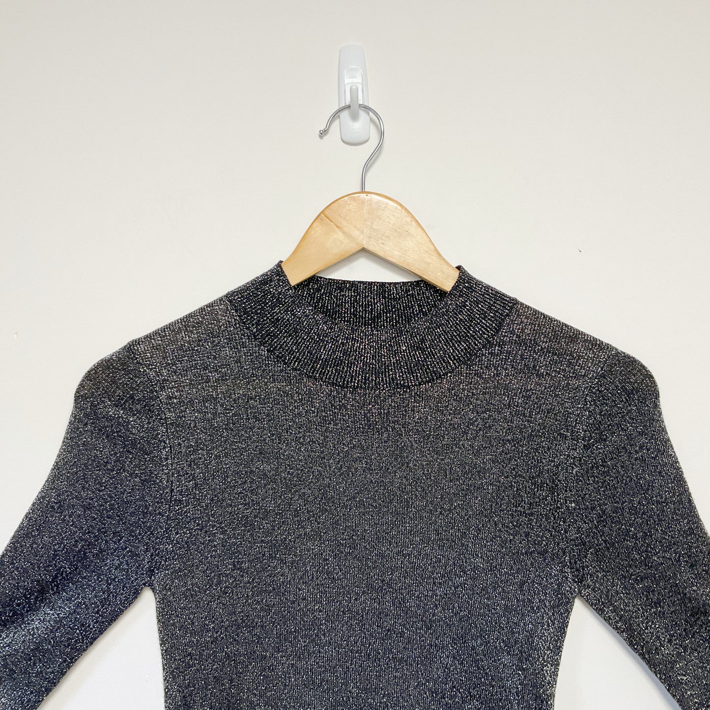 Forever New - Black Sparkly Knitted Top