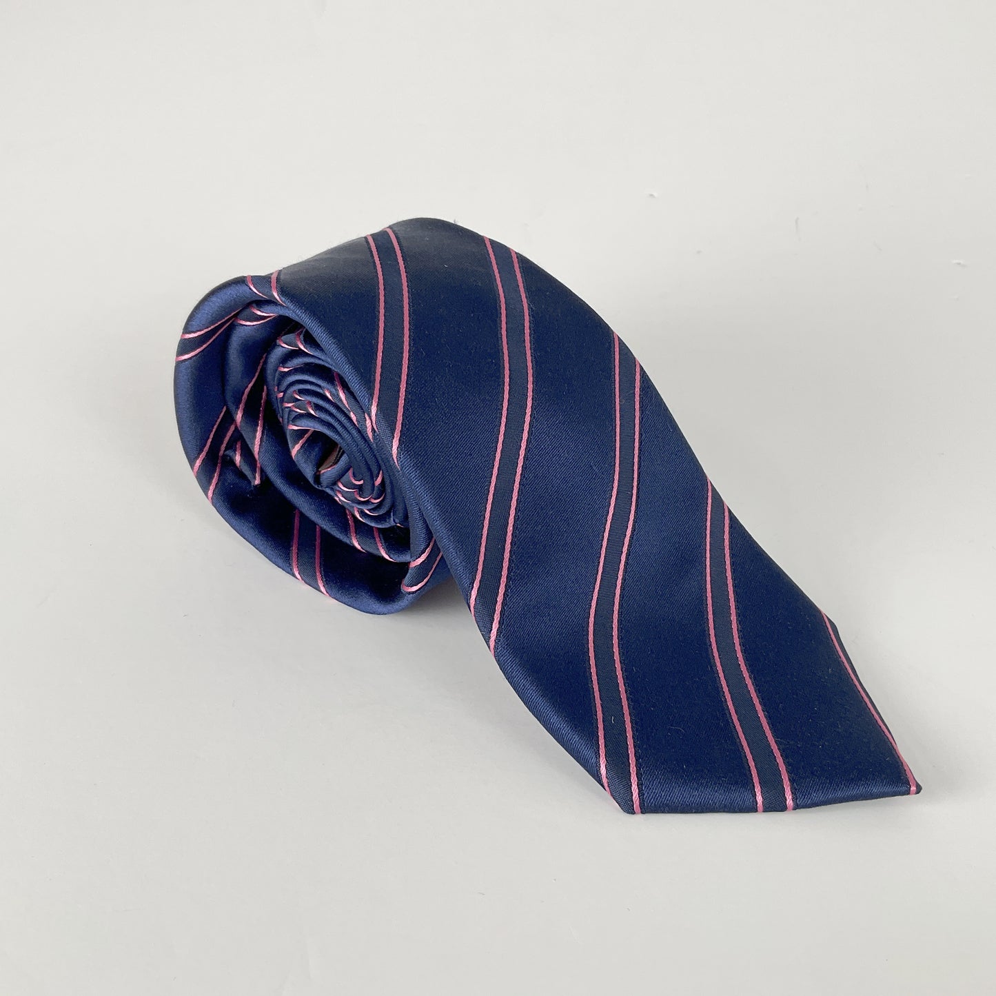 Tm Lewin - Hand Made Navy Silk Tie