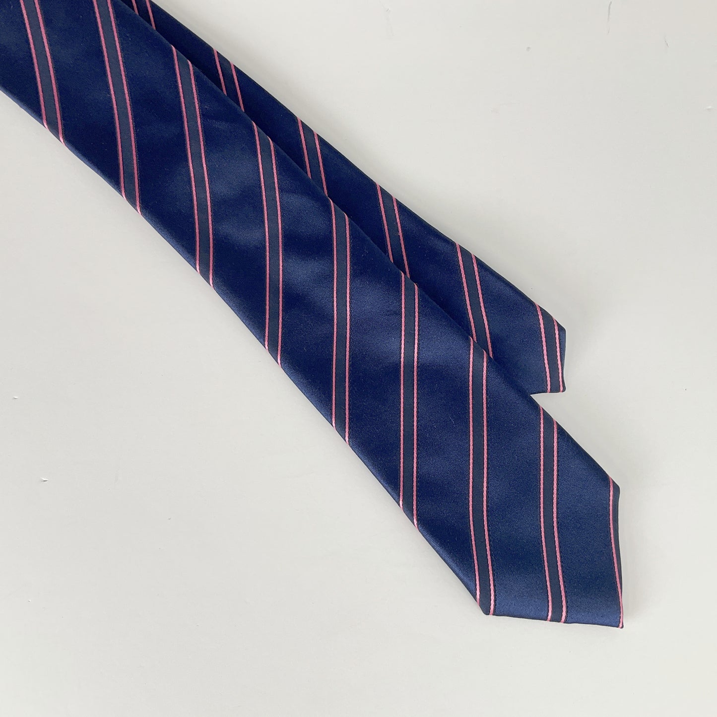 Tm Lewin - Hand Made Navy Silk Tie