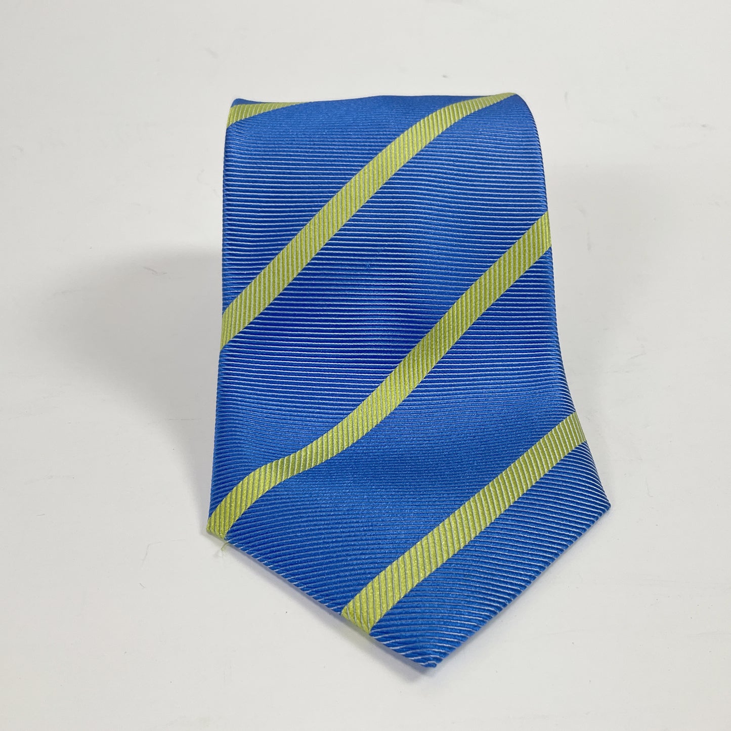 Nicholas Jermyn - Blue and Green Stripe Silk Tie