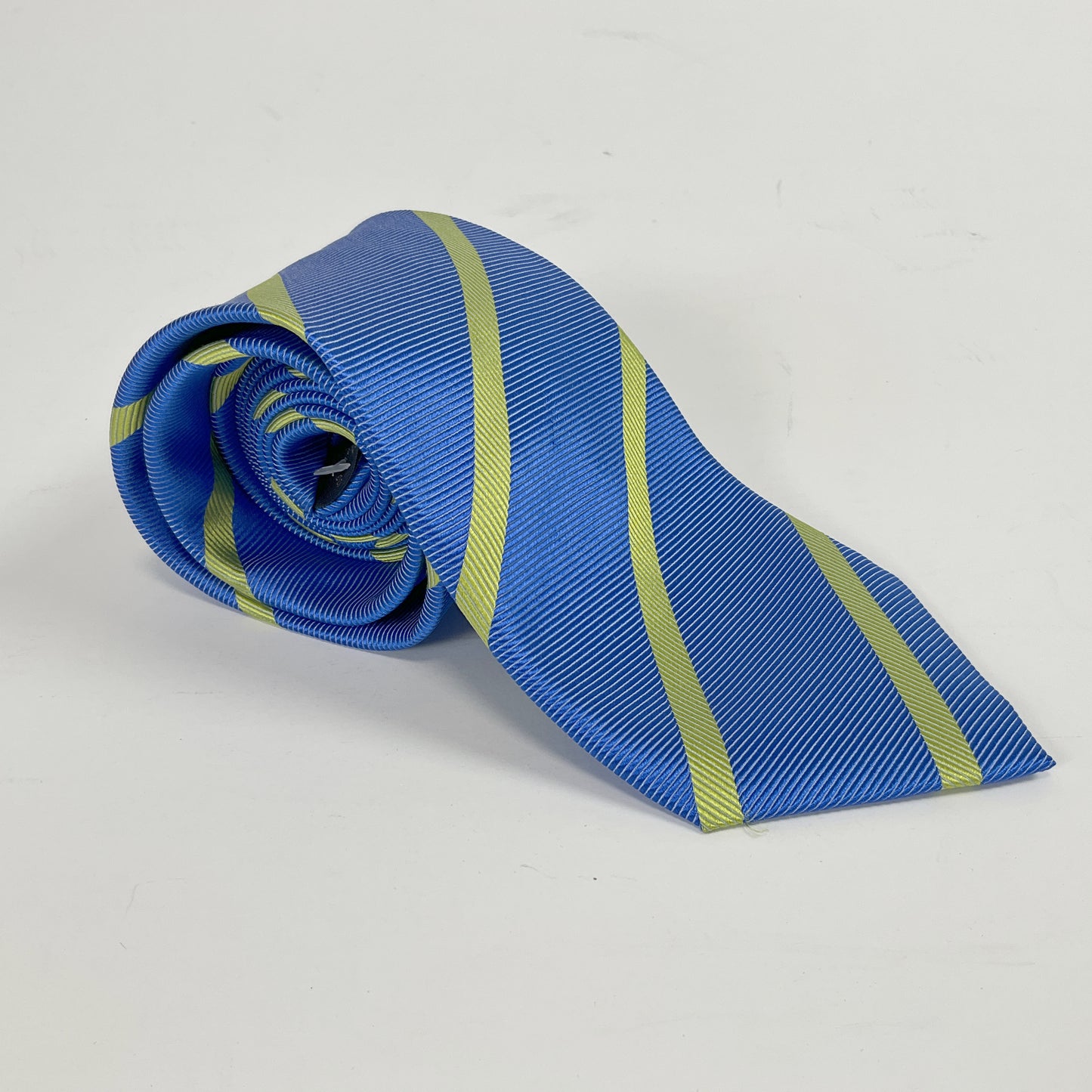 Nicholas Jermyn - Blue and Green Stripe Silk Tie