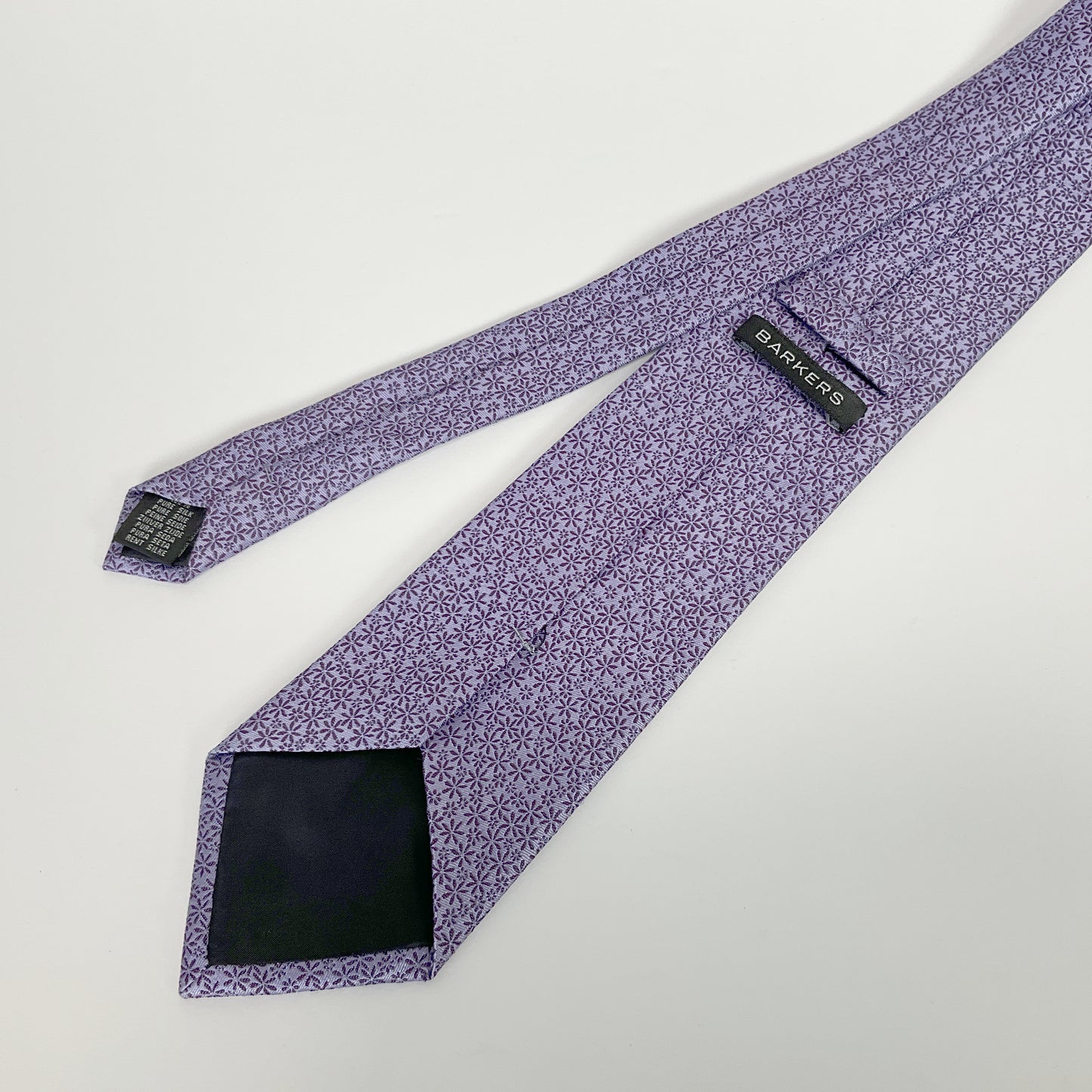 Barkers -  Purple Floral Silk Tie