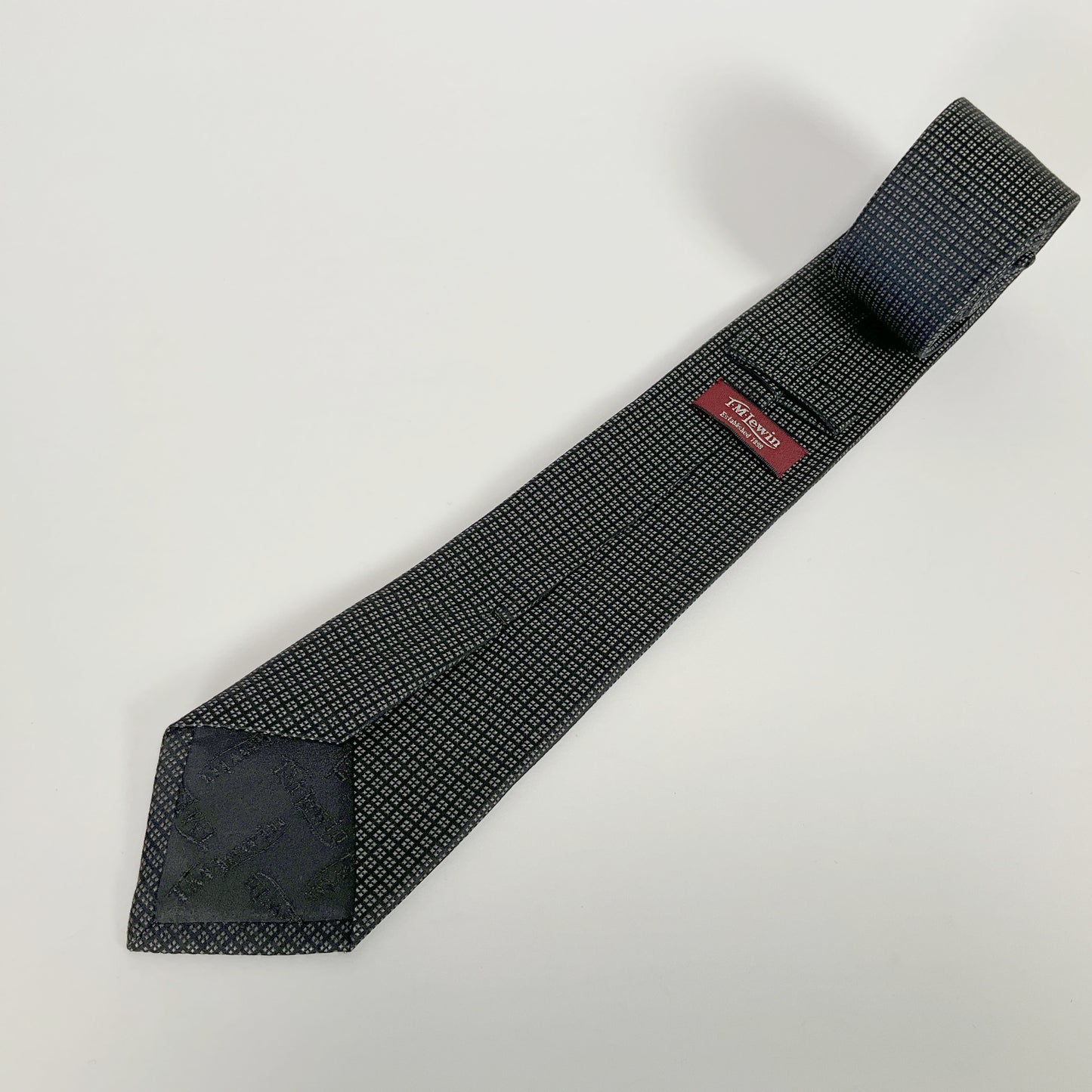 Tm Lewin - Hand Made Black Silk Tie