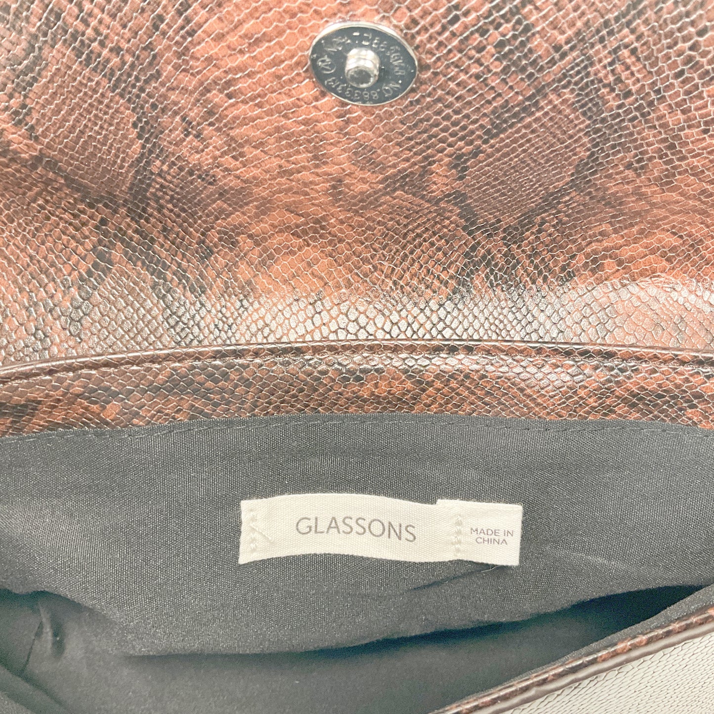 Glassons - Brown Snake Handbag