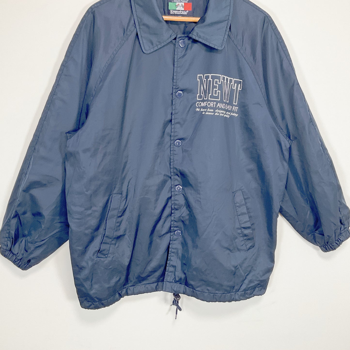 Brenntano - Dark Navy NEWT Printing Old School Coach Jacket