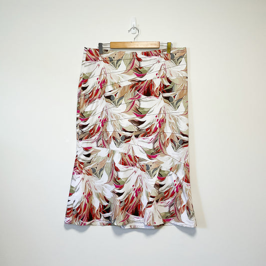 Miss Me - Floral Print Midi Skirt