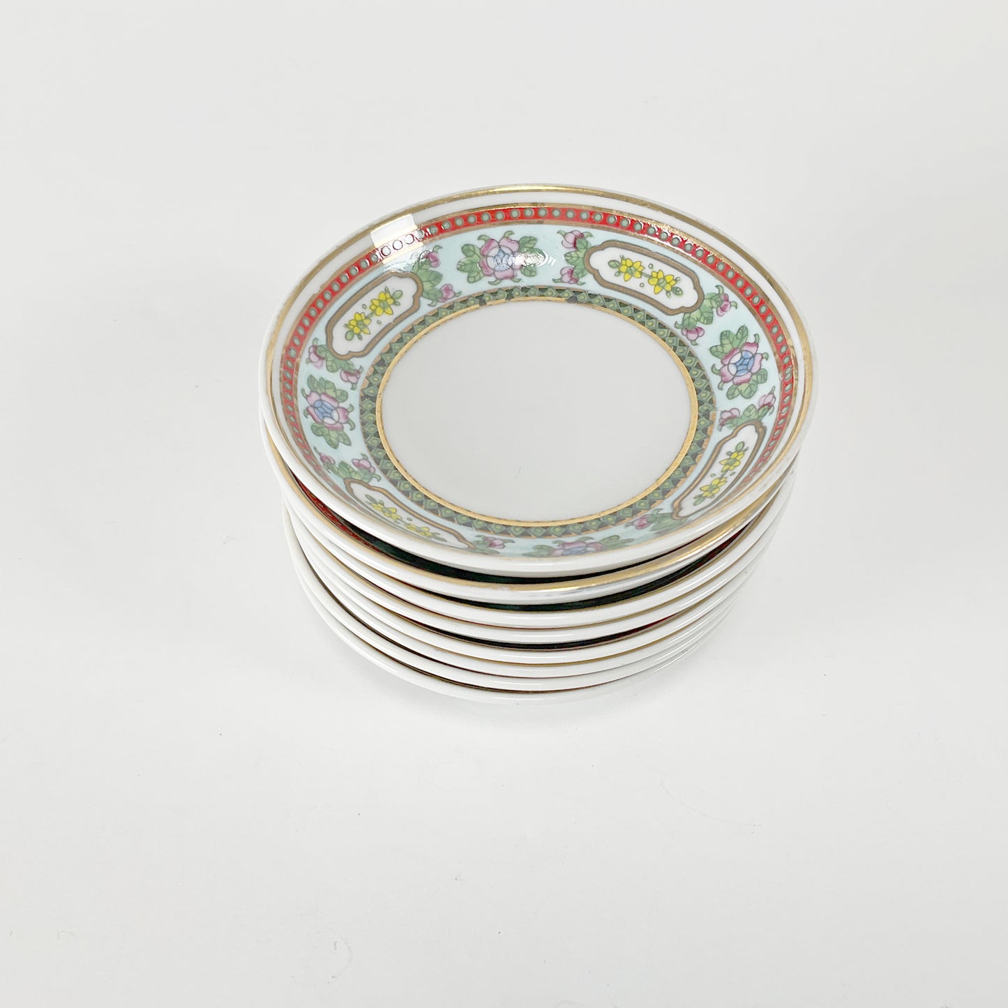 Tatung - Vintage Gold Rim Saucers 8 set