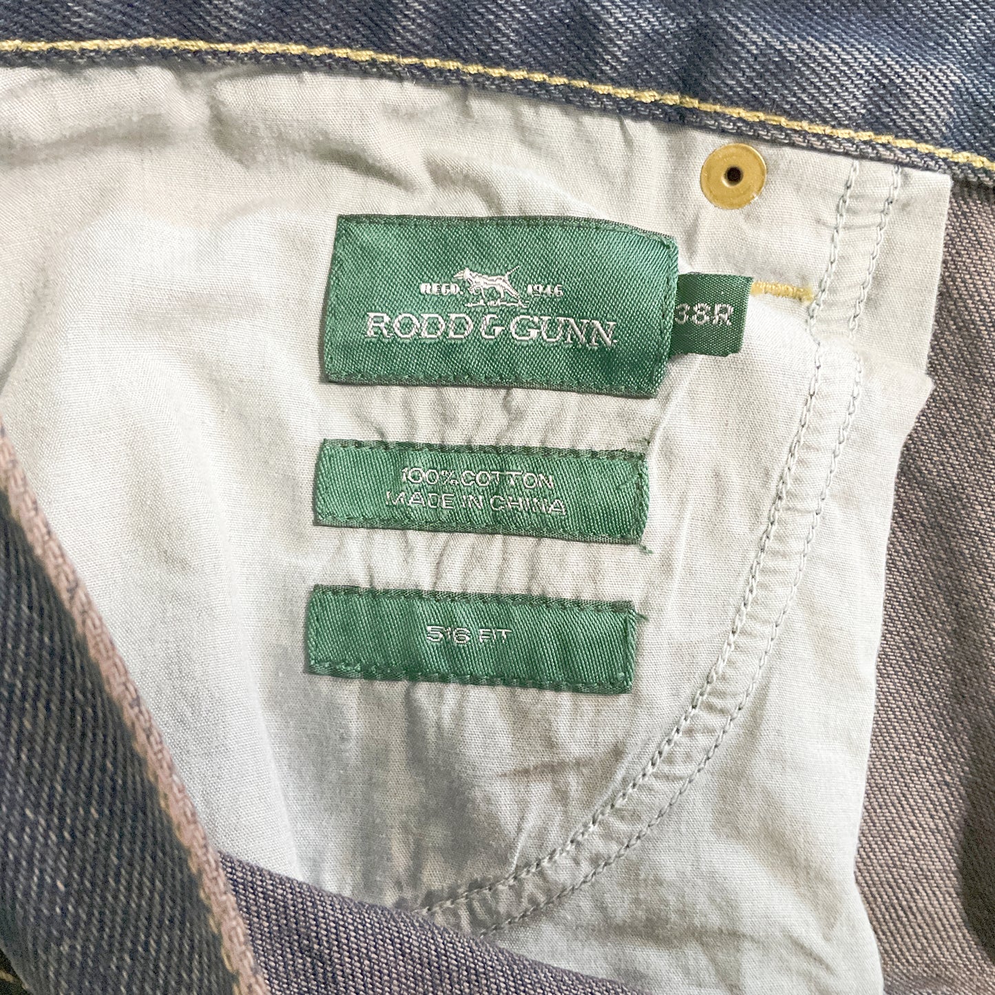 RODD & GUNN -  Classic Fit Denim Blue Jeans