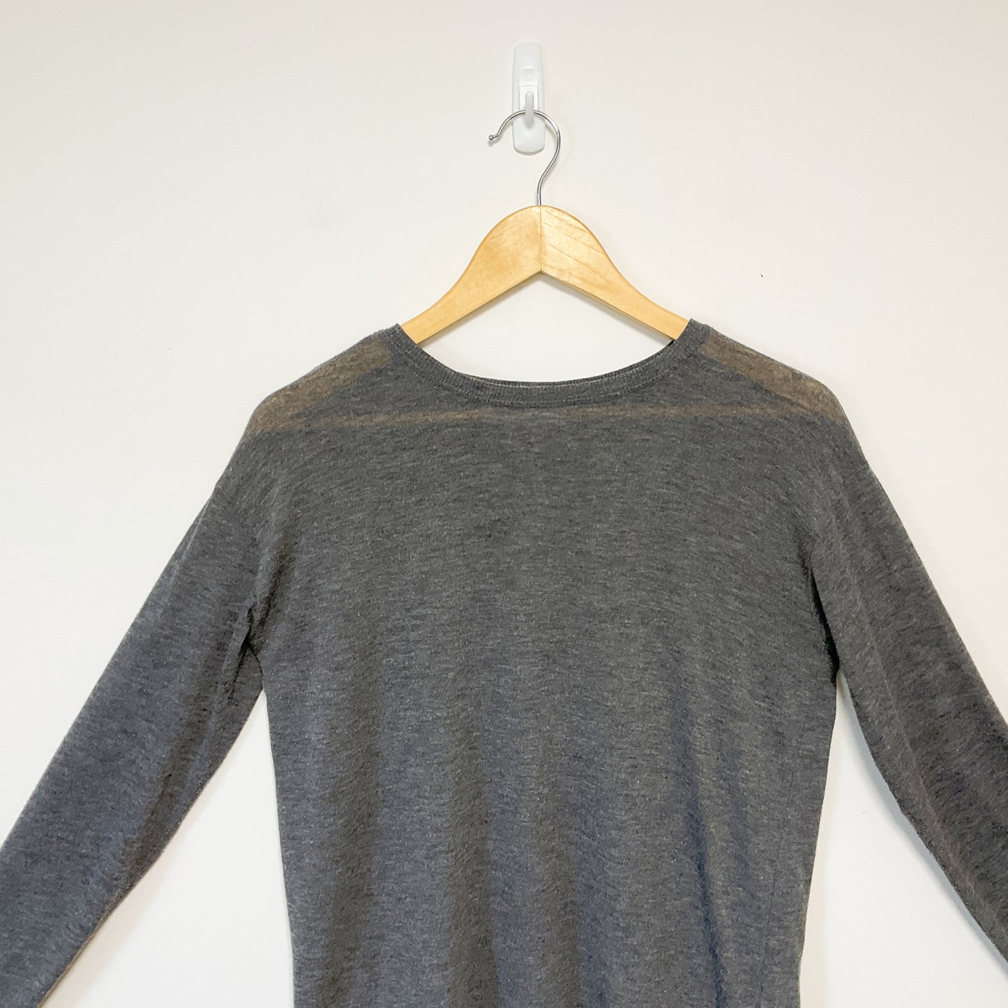 Zara Trafaluc Grey Long Sleeves Crew Neck Cozy Shirt