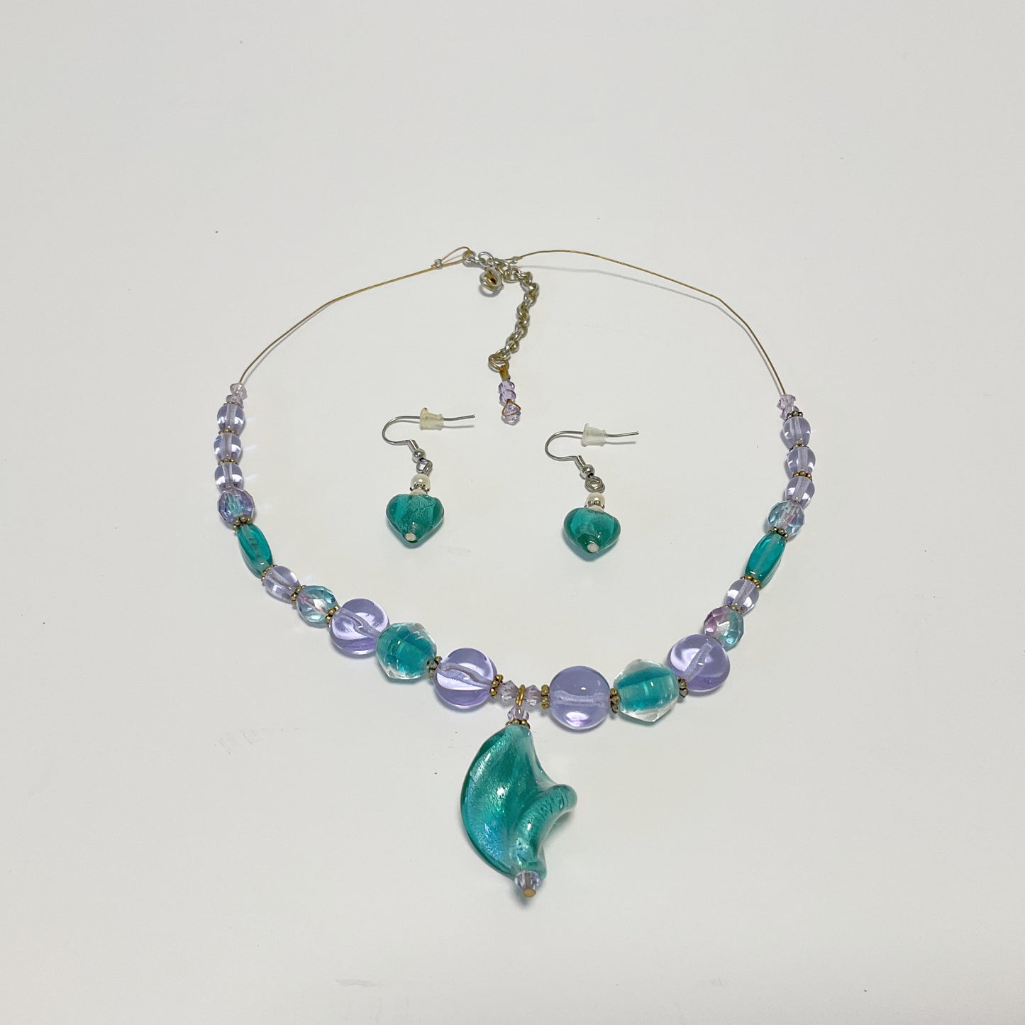 Penny Ryan Design - Handmade Exquisite Green Spiral Necklace And Earrings Set