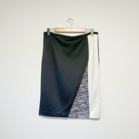 Calvin Klein - Patchwork multicolor A-line skirt