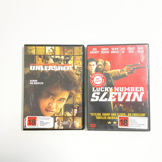 Unleashed DVD & Lucky Number Slevin DVD Action Movie Sets