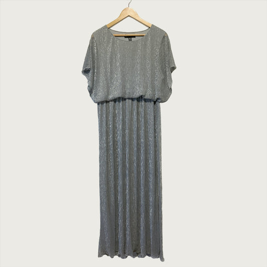Mela London - Silver Metallic Sleeveless Maxi Dress