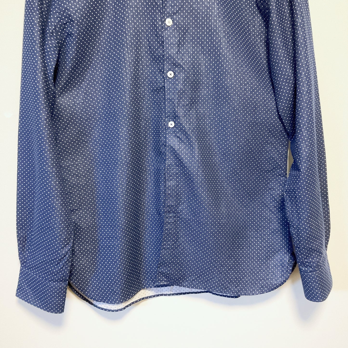 Working Style - Blue Cotton Long Sleeve Shirt