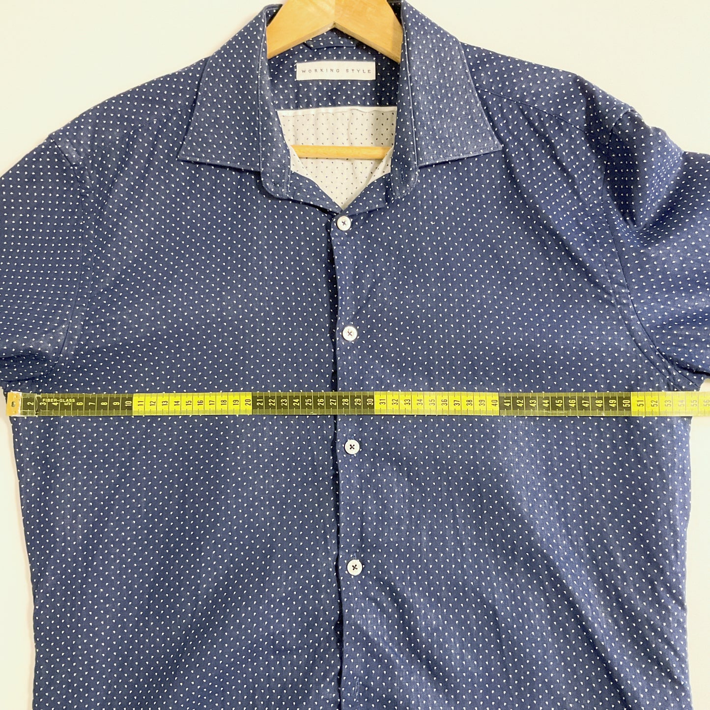 Working Style - Blue Cotton Long Sleeve Shirt