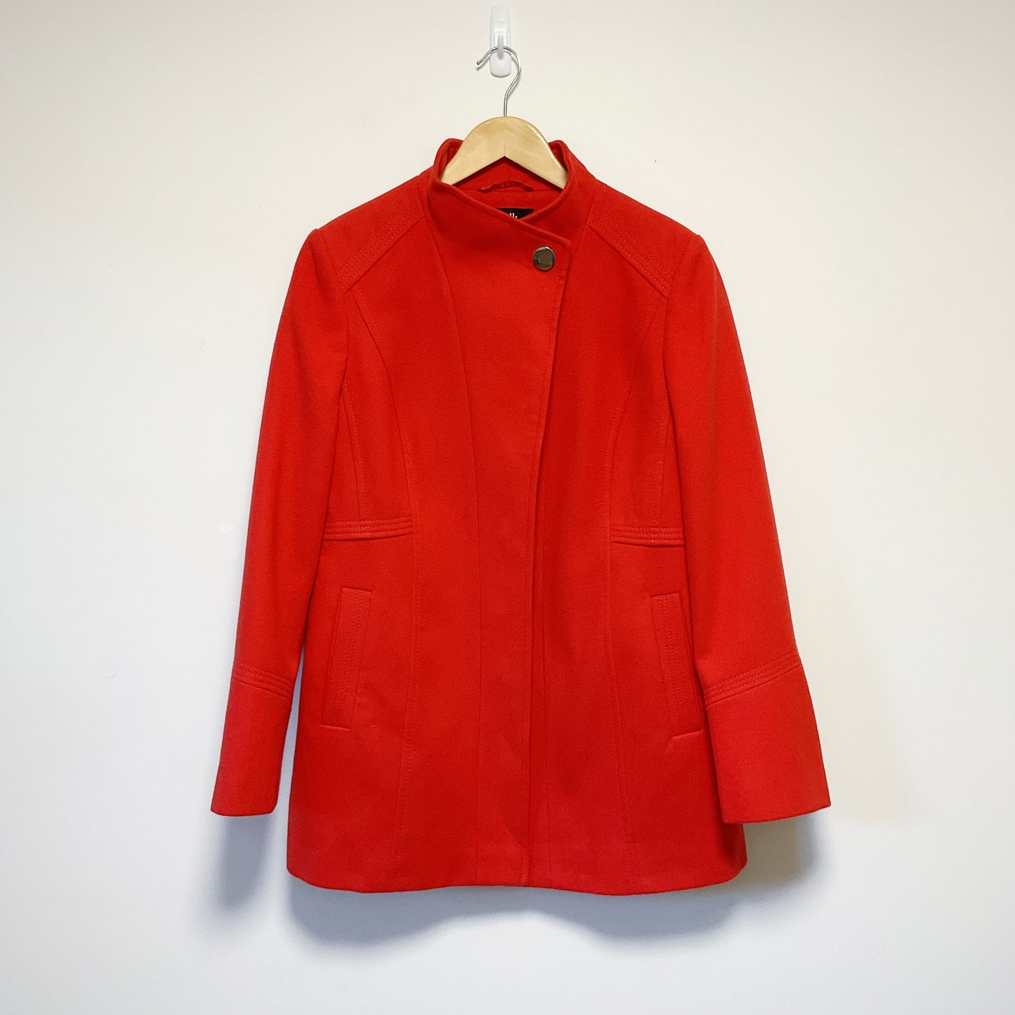 Wallis - Women's Red High Collar Coat