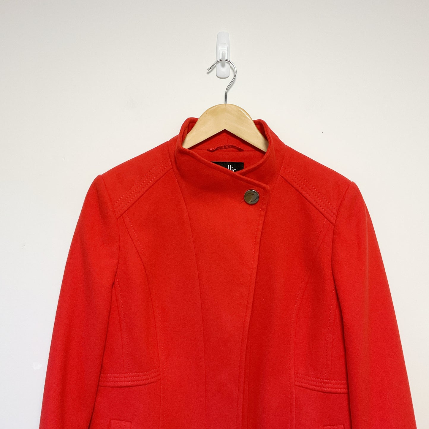 Wallis - Women's Red High Collar Coat