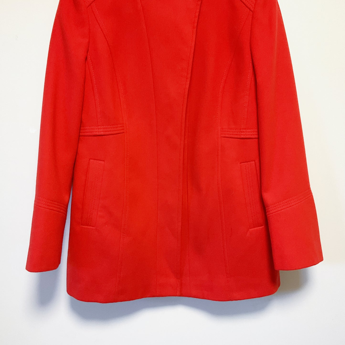 Wallis - Women's Red High Collar Coat