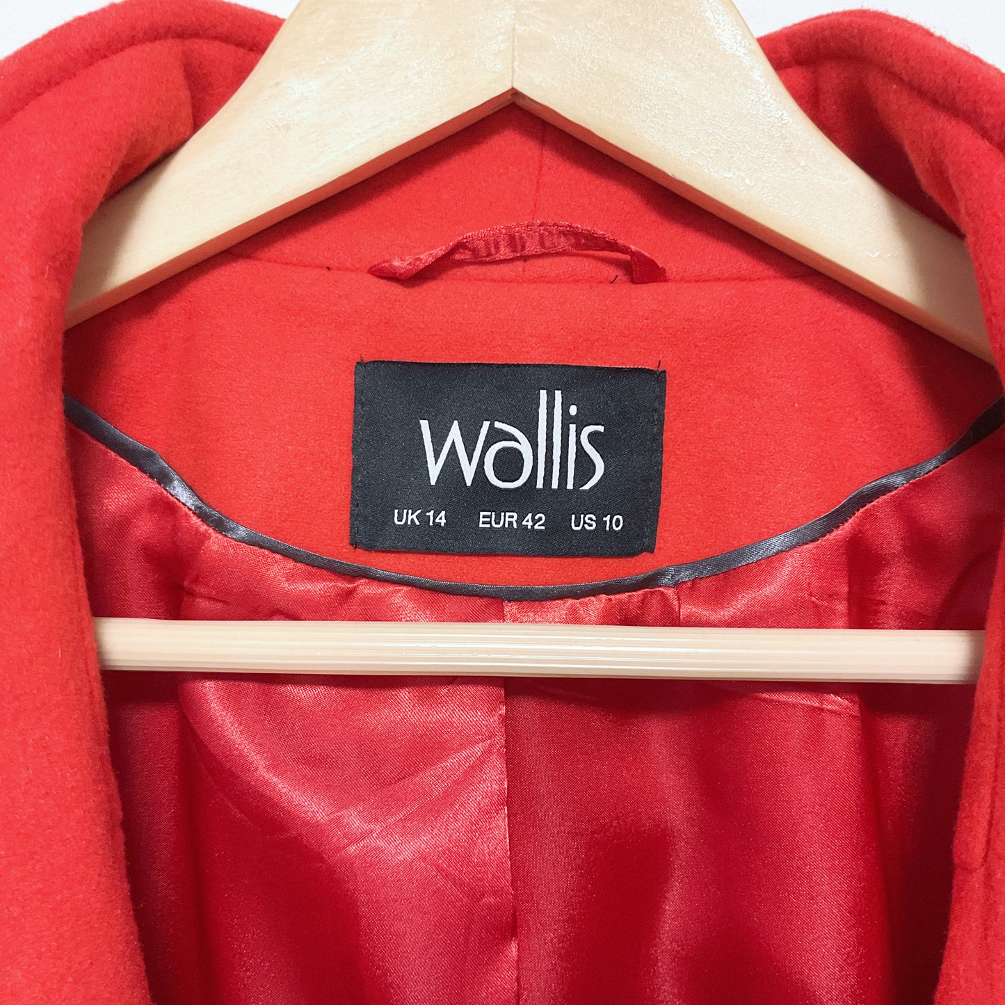 Wallis - Women's Red High Collar Coat