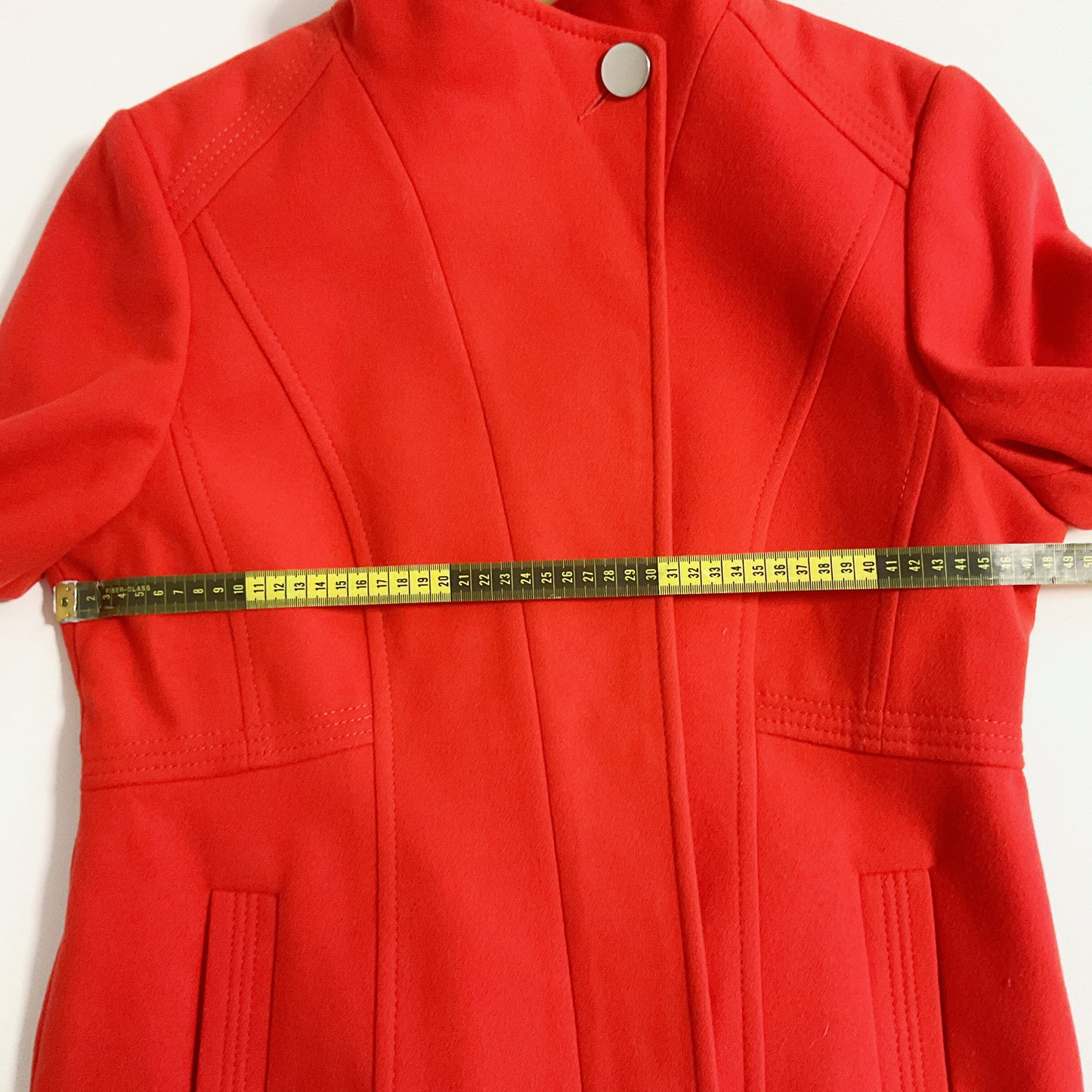 Wallis - Women's Red High Collar Coat