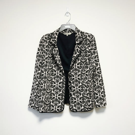 Ella J - Black & White Painted Women's Blazer