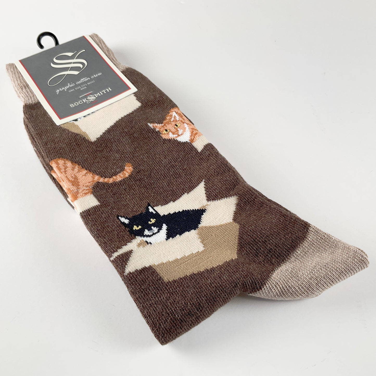 Sock Smith - Cat in a Box Brown Heather