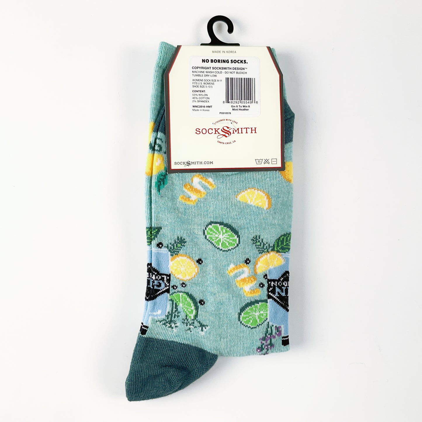 Sock Smith - Gin It Win It - Mint Heather