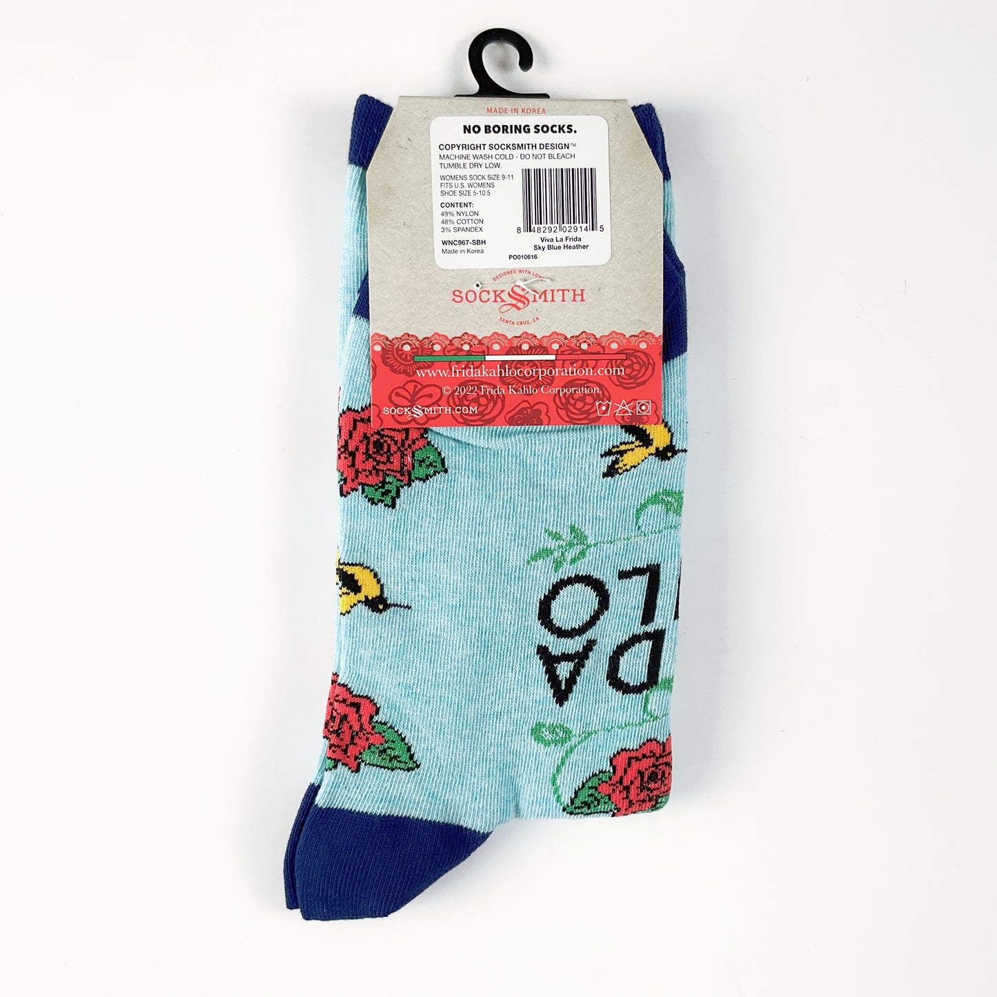 Sock Smith - Viva la Frida - Sky Blue Heather