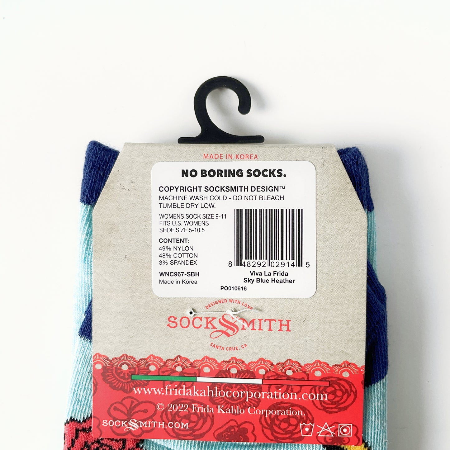 Sock Smith - Viva la Frida - Sky Blue Heather