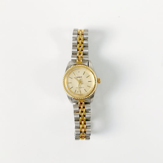 Vintage Geneva Gold/Silver Two-Tone Quartz Women's Watch