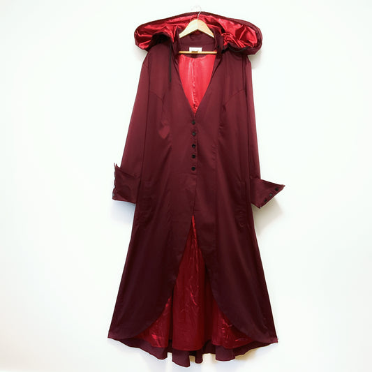 Chic Star - Gothic Burgundy Trench Coat